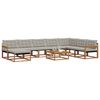 vidaXL Ensemble de canap&eacute;s d'ext&eacute;rieur 9 pcs Gris Naturel et Clair