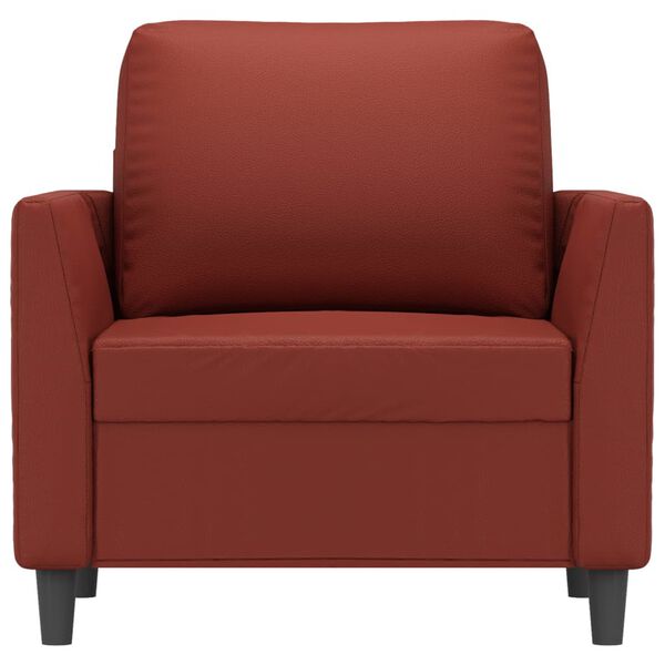 vidaXL Fauteuil Rouge bordeaux 60 cm Similicuir