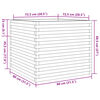 vidaXL Jardini&egrave;re blanc 80x80x68,5 cm bois de pin massif