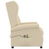 vidaXL Fauteuil électrique de massage à oreilles crème tissu
