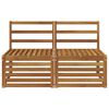 vidaXL 2 Pi&egrave;ce Sofa de milieu ext&eacute;rieur Bois d'Acacia Massif Naturel