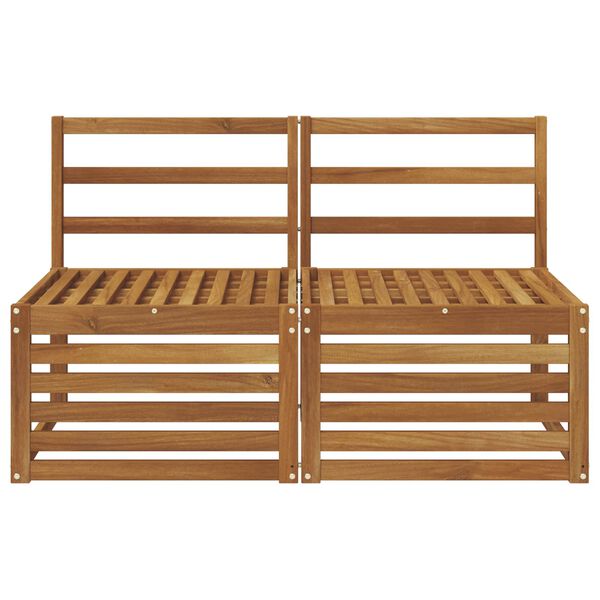 vidaXL 2 Pi&egrave;ce Sofa de milieu ext&eacute;rieur Bois d'Acacia Massif Naturel