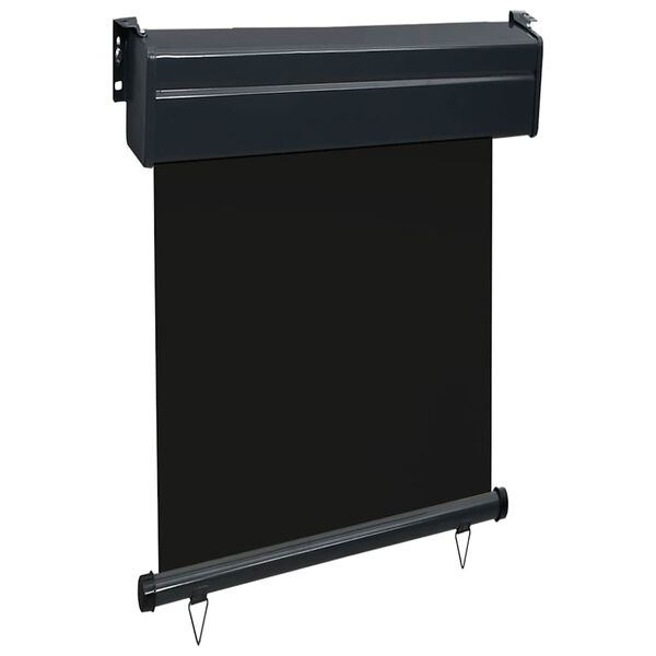 vidaXL Auvent latéral de balcon 65x250 cm noir