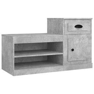 vidaXL Armoire &agrave; chaussures gris b&eacute;ton 100x42x60 cm bois d'ing&eacute;nierie