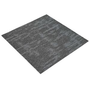 vidaXL Carreau de tapis Gris Charcoal 50 x 50 cm 36 pc PP et Bitume