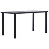 vidaXL Table &agrave; manger Noir et gris b&eacute;ton 140x70x75 cm MDF
