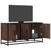 vidaXL Meuble TV ch&ecirc;ne marron 100x35x50 cm bois d'ing&eacute;nierie et m&eacute;tal