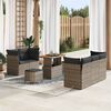 vidaXL Ensemble de canapé de jardin 8 pcs Gris polyrotin
