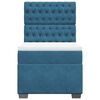 vidaXL Sommier &agrave; lattes de lit avec matelas bleu 80x200 cm velours