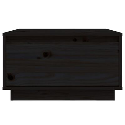 vidaXL Table basse Noir 55x56x32 cm Bois massif de pin