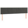 vidaXL T&ecirc;tes de lit Gris fonc&eacute; 160x5x78/88 cm Velours