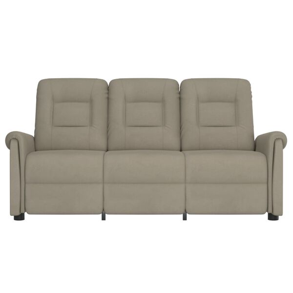 vidaXL Fauteuil de massage inclinable à 3 places gris clair