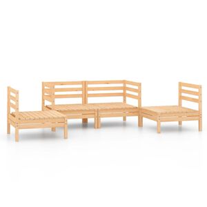 vidaXL Salon de jardin 4 pcs Bois de pin massif