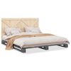 vidaXL Cadre de lit sans matelas gris 200x200 cm bois massif de pin