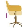 vidaXL Chaise pivotante de salle &agrave; manger Jaune Velours