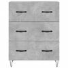 vidaXL Buffet haut Gris b&eacute;ton 69,5x34x180 cm Bois d'ing&eacute;nierie