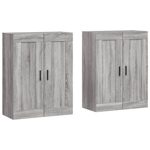 vidaXL Armoires murales 2 pcs sonoma gris bois d'ing&eacute;nierie