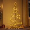 vidaXL Arbre en cône de Noël avec support Noir 210 cm Acier