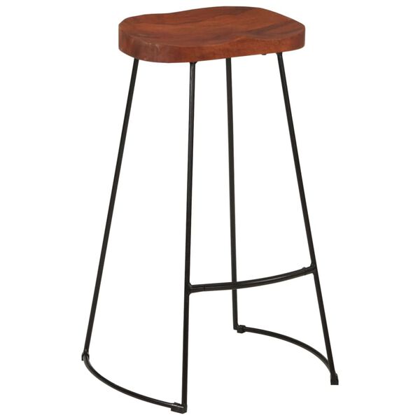 vidaXL Tabourets de bar Gavin lot de 2 50x40x78cm bois massif manguier