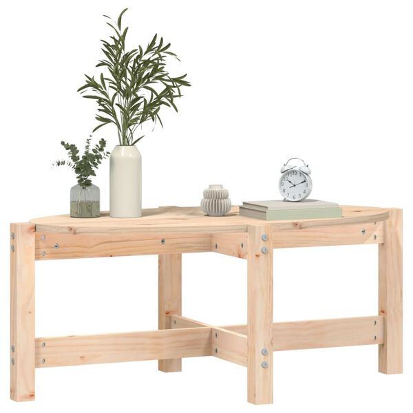 vidaXL Table basse 87x48x35 cm Bois massif de pin