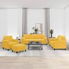 vidaXL Ensemble de canap&eacute;s 4 pcs coussins d&eacute;coratifs et coussins Jaune
