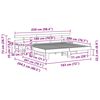 vidaXL Cadre de lit avec tête de lit Marron 180 x 200 cm Pin massif