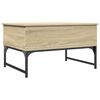 vidaXL Table basse ch&ecirc;ne sonoma 70x50x40 cm bois d'ing&eacute;nierie et m&eacute;tal