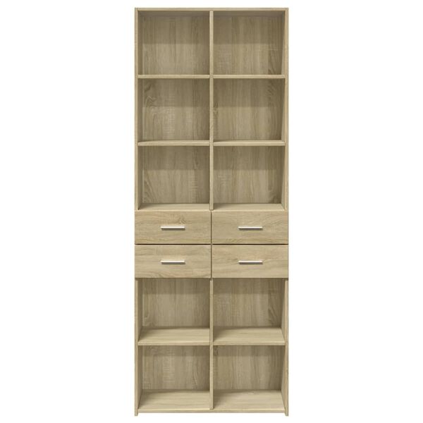 vidaXL Buffet haut ch&ecirc;ne sonoma 70x42,5x185 cm bois d'ing&eacute;nierie