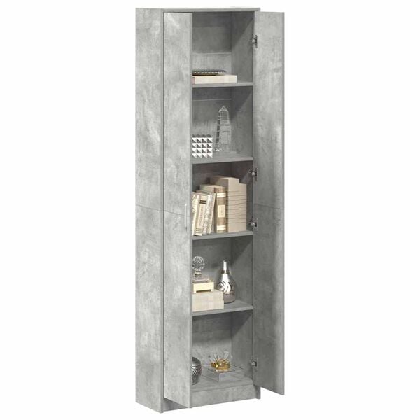 vidaXL Armoire Gris b&eacute;ton 55 x 25 x 189 cm Bois d'ing&eacute;nierie