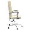 vidaXL Fauteuil inclinable de bureau Cr&egrave;me Similicuir