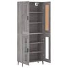 vidaXL Buffet haut Sonoma gris 69,5x34x180 cm Bois d'ing&eacute;nierie