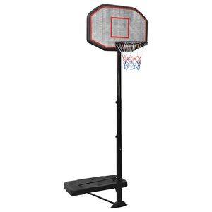 vidaXL Support de basket-ball Noir 258-363 cm Polyéthylène