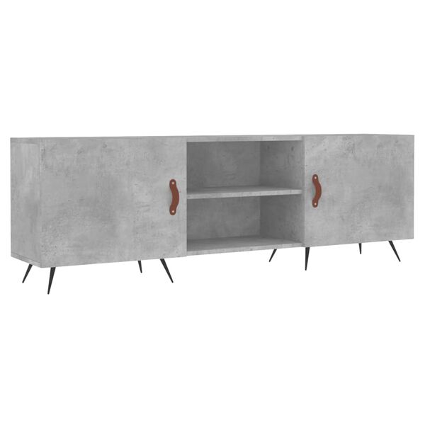 vidaXL Meuble TV gris b&eacute;ton 150x30x50 cm bois d'ing&eacute;nierie