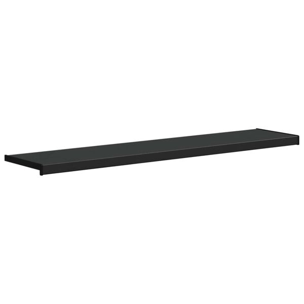 vidaXL Appui de fen&ecirc;tre Noir avec grain de bois 140 x 30 x 4,5 cm PVC