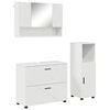 vidaXL Ensemble de mobilier de salle de bain 3 pcs Blanc brillant