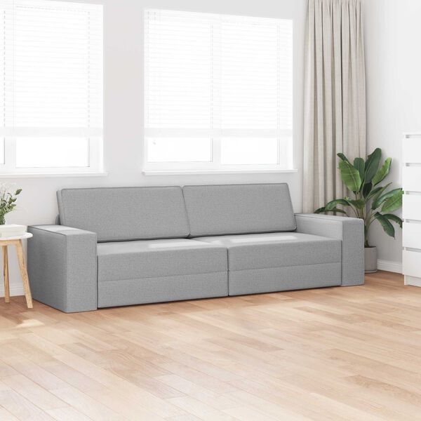 vidaXL Canap&eacute;-Lit 200cm Gris nuage tissu