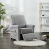 vidaXL Fauteuil de massage Gris clair Tissu