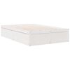 vidaXL Lit bibliothèque sans matelas blanc 135x190 cm bois pin massif