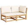 vidaXL Salon de jardin avec coussins 7 pcs bois massif d'acacia