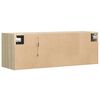 vidaXL Meuble TV mural avec lumières LED chêne sonoma 100x31x35 cm