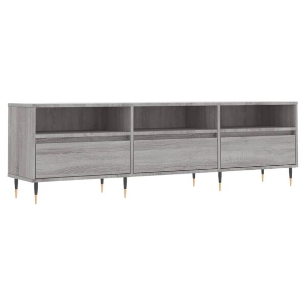 vidaXL Meuble TV sonoma gris 150x30x44,5 cm bois d'ing&eacute;nierie