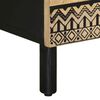 vidaXL Table de chevet noir 40x33,5x46 cm bois de manguier massif brut