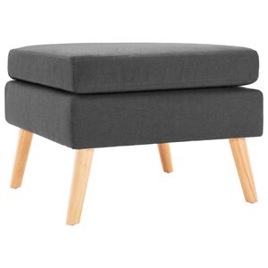 vidaXL Repose-pied Gris fonc&eacute; Tissu