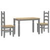 vidaXL Ensemble &agrave; manger PANAMA 3 pcs bois de pin massif