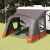 vidaXL Tente Caravane avec toit Gris et orange 410 x 275 x 245 cm