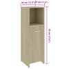 vidaXL Armoire de salle de bain Chêne sonoma Bois d'ingénierie