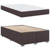vidaXL Cadre de lit avec matelas Marron fonc&eacute; 120 x 190 cm tissu