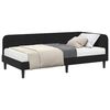 vidaXL Cadre de lit d'angle avec matelas Noir 100 x 200 cm Velours