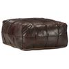 vidaXL Pouf 60 x 60 x 30 cm Marron fonc&eacute; Cuir v&eacute;ritable de ch&egrave;vre