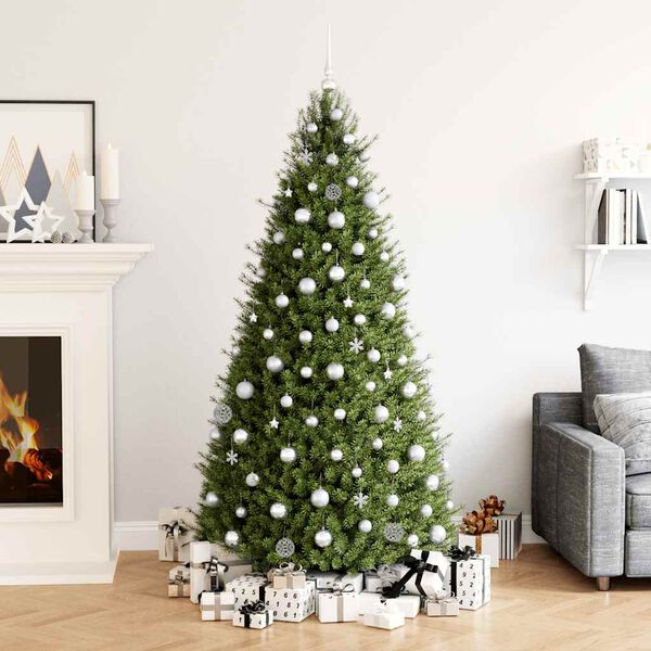 vidaXL Ensemble de boules de No&euml;l 111 pi&egrave;ces argent&eacute; polystyr&egrave;ne